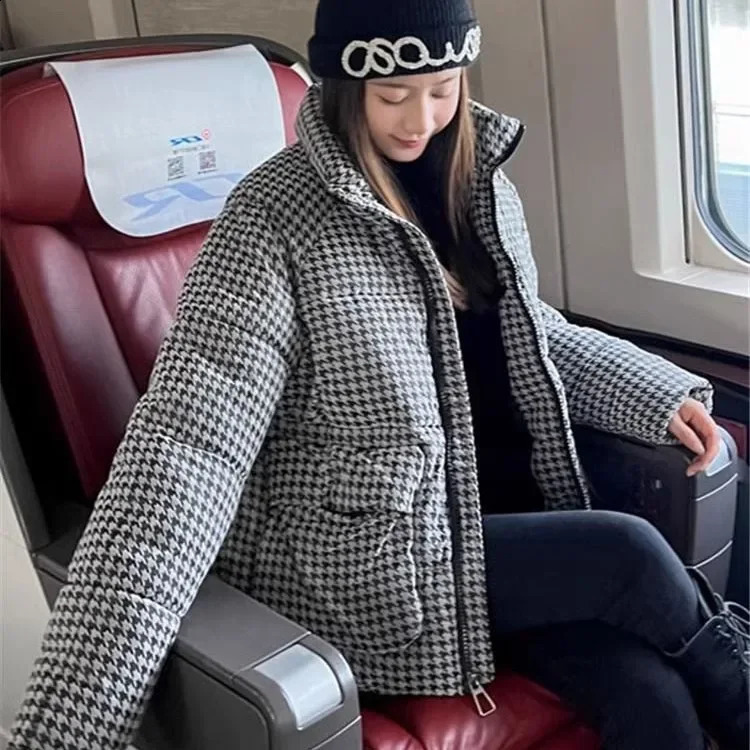 Oversize Bread Short down Cotton Jacket Womens Of The Season Trend Autumn Winter Outerwear Thick Coat 251015