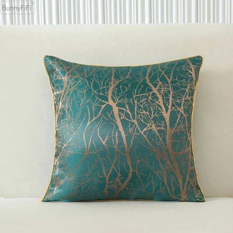 Pillow Case Jacquard Luxury Cushion Cover 45x45cm Embroidery High Quty Decor Sofa Cover Decorative case Beige Cushion Covers C251028