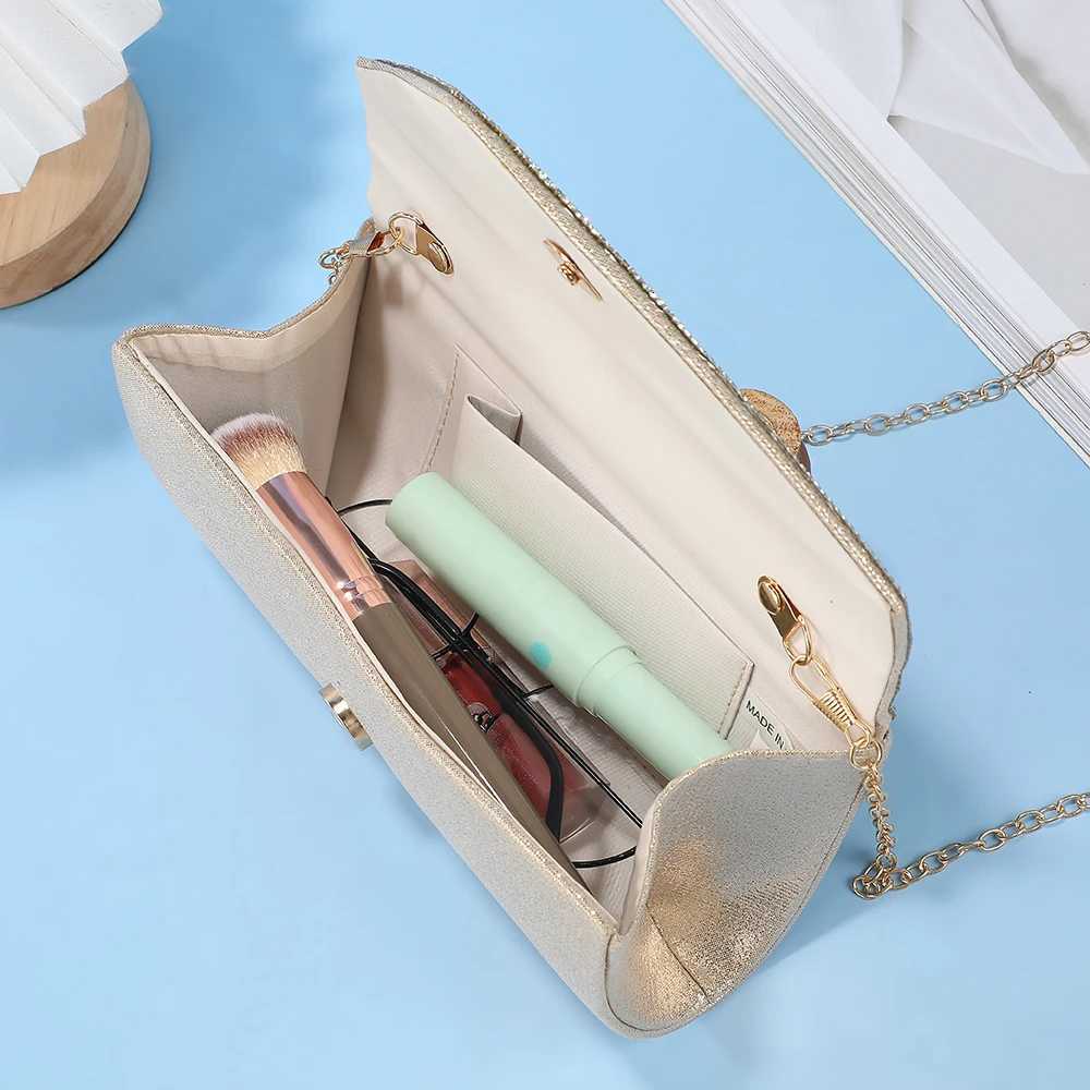 Rhinestone Shiny Shoulder Party Bag for Women CrossBorder European American Dinner Bag Celebrity Light Glitter Handb H2510271