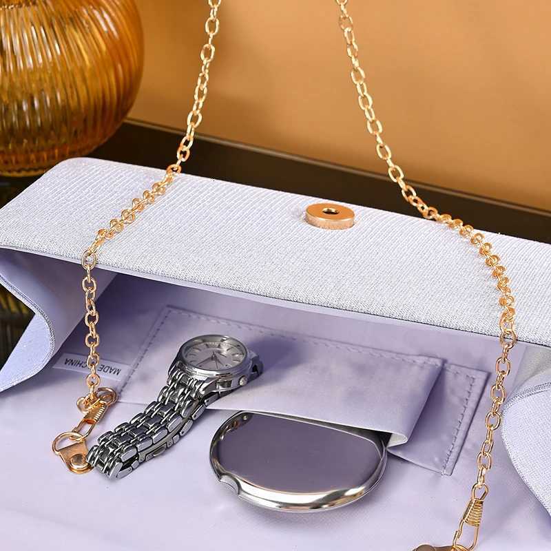 Elegant Womens Wedding Clutch Bag Fashion Handtasche Frau with Glitter Chain Glitter Envelope Evening Bag for Party H251027
