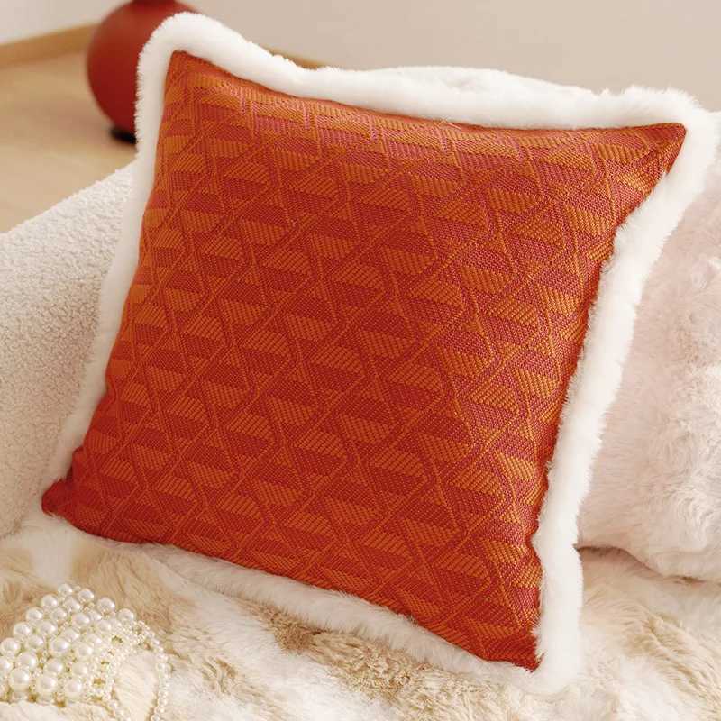 Pillow Case 30X5045x45CM Orange Cream Throw Cover Light Luxury Nordic Sofa Cushion Waist Cover Home Decorative case C251028