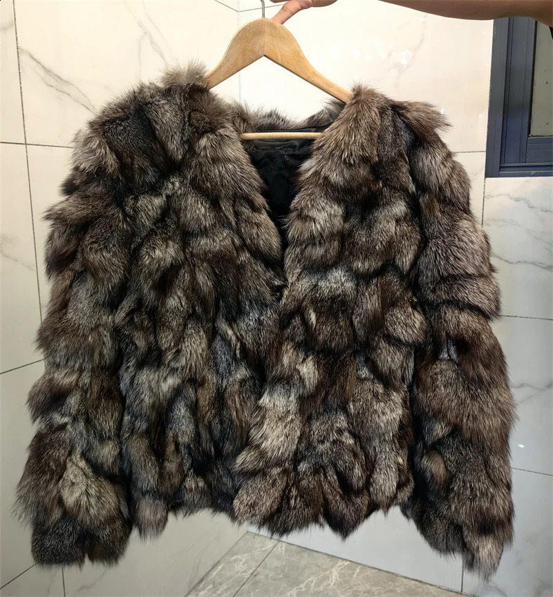 Fox Fur Coat Winter Women Natural Red Fox Fur Jacket Female Fashion Warm Thick Style 100 Fox Fur Overcoat 251027