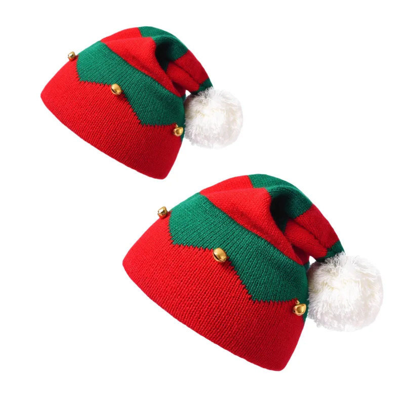 Bell Shaped Woolen Ball Christmas Hat For Both Men And Women Warm Knitted Woolen Hat For Autumn And Winter Santa Claus 251024