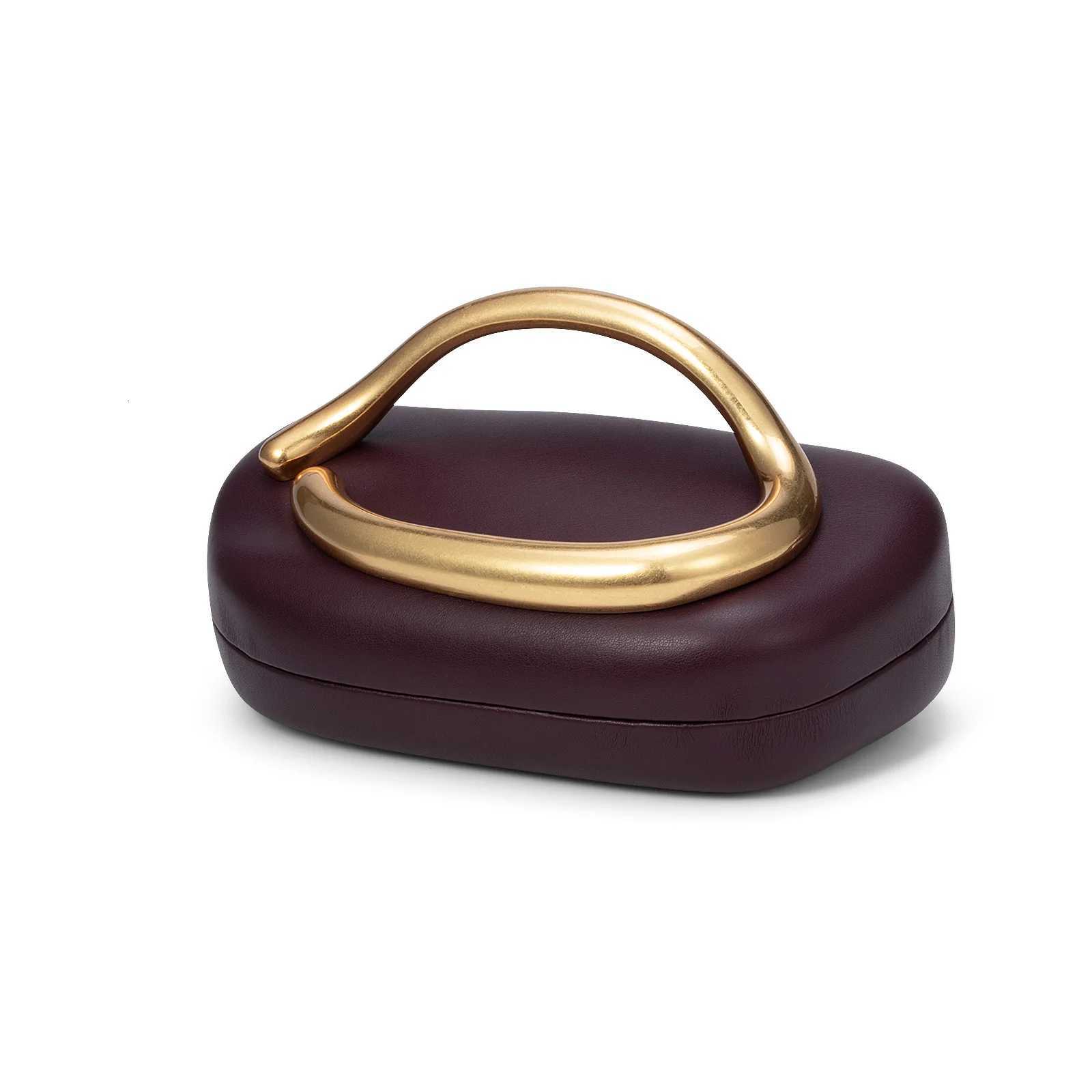 Gold Closure Box Clutch Bag Small PU Women Handbag For Wedding Party Purse Ladies Dinner Bag Crossbody Bags H251027