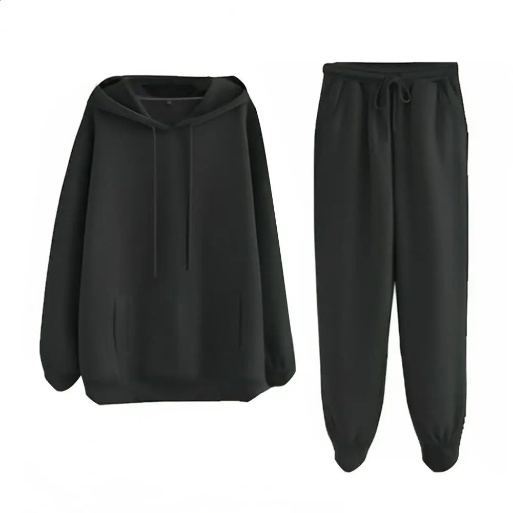 Women Regular Fit Suit Cozy Stylish Womens Hoodie Pants Set Warm Soft Sporty with Drawstring Waist Pockets for Comfort Lady 251027