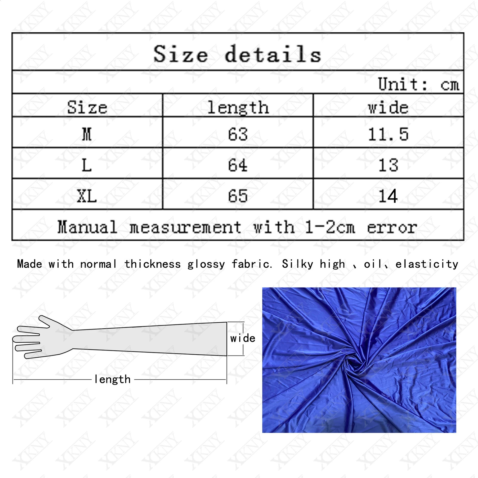 XCKNY glossiness series gloves glossy connected finger gloves high elasticity ultra long gloves shiny roleplaying dress gloves 251027