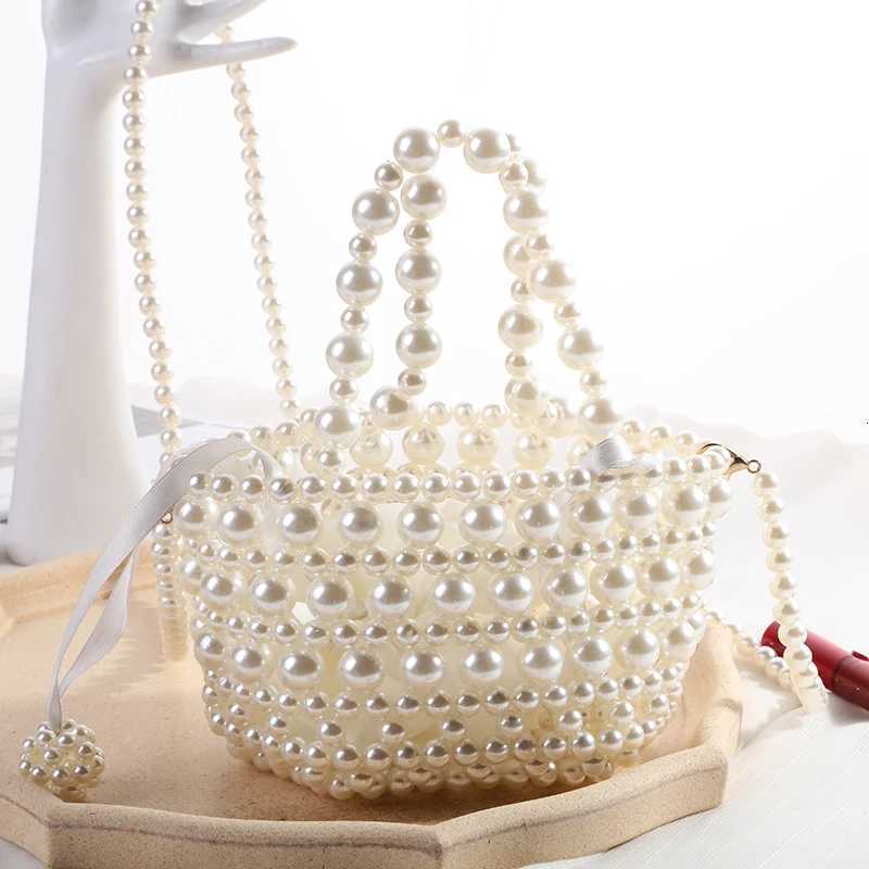 Noble HighQuality Trendy Crossbody Bag HandWoven Pearl Beaded Shoulder Bag for Women Fashionable Hand Bill Carrier H251027