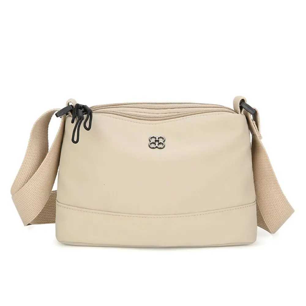 New Soft Nylon Cloth Women Shoulder Bag Multiple Pockets Casual Style Handbag Solid Color Crossbody Bags GirlsW251028