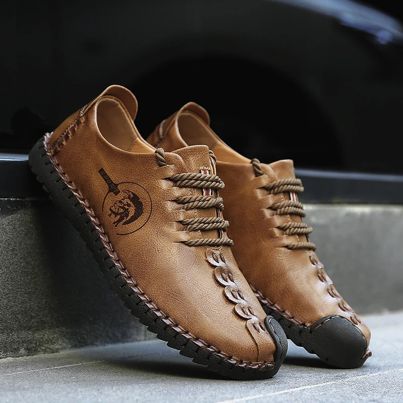 Mens Casual Shoes Fashion Driving Shoes For Men High Quality Loafers Genuine Leather Men Shoes Plus Size 48 251023