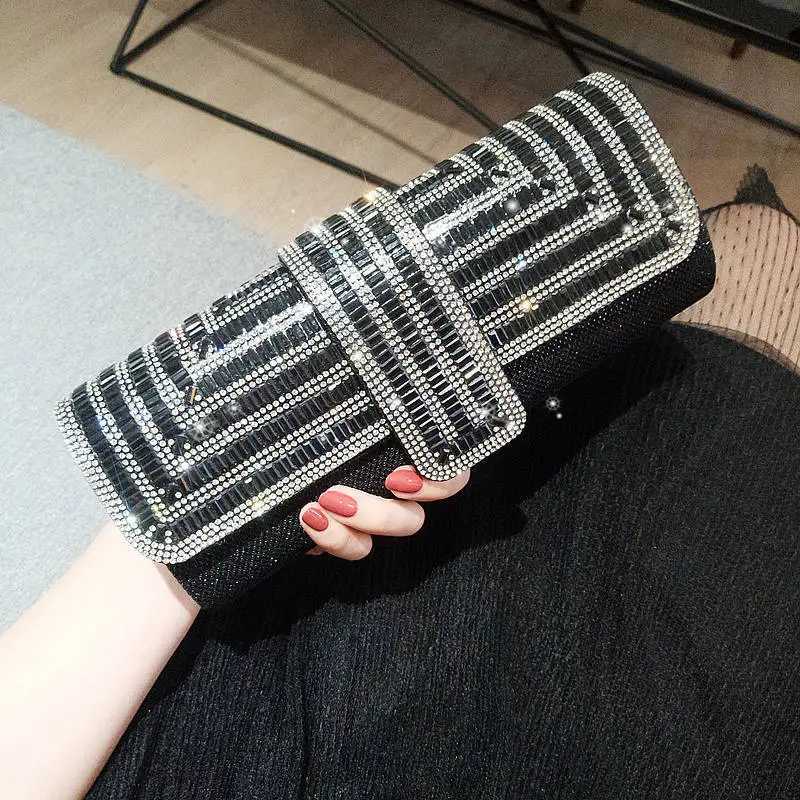 Factory Direct Sales Stick Diamond Three Discount Dinner Bag Hand Armpit Chain Wedding Party Crystal Evening Clutch Bag H251027