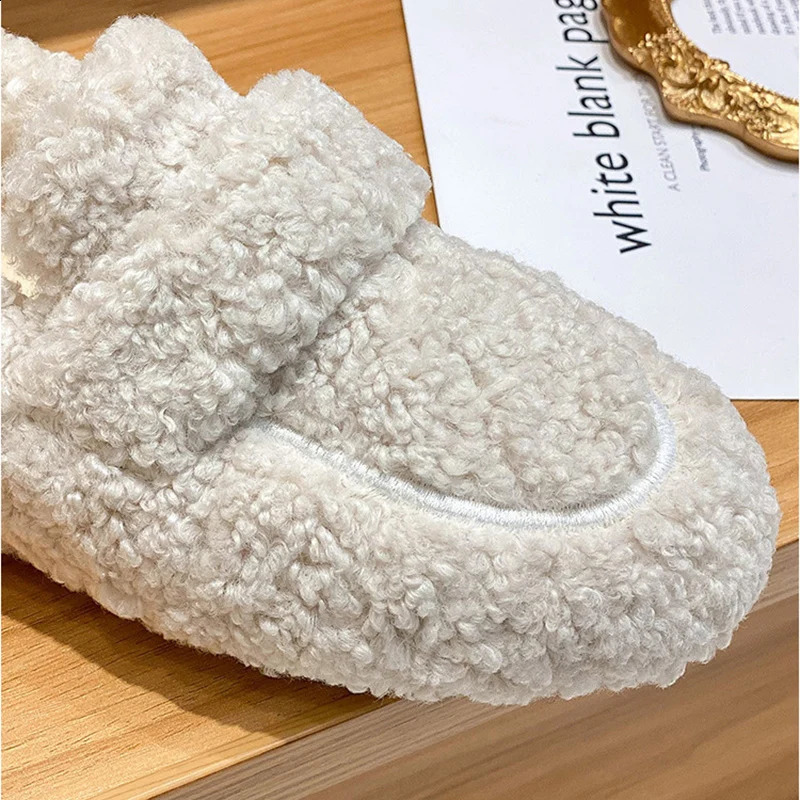 womens winter warm outdoor shoes plush british style white snow boots Ladies casual flats Large size 4143 251023