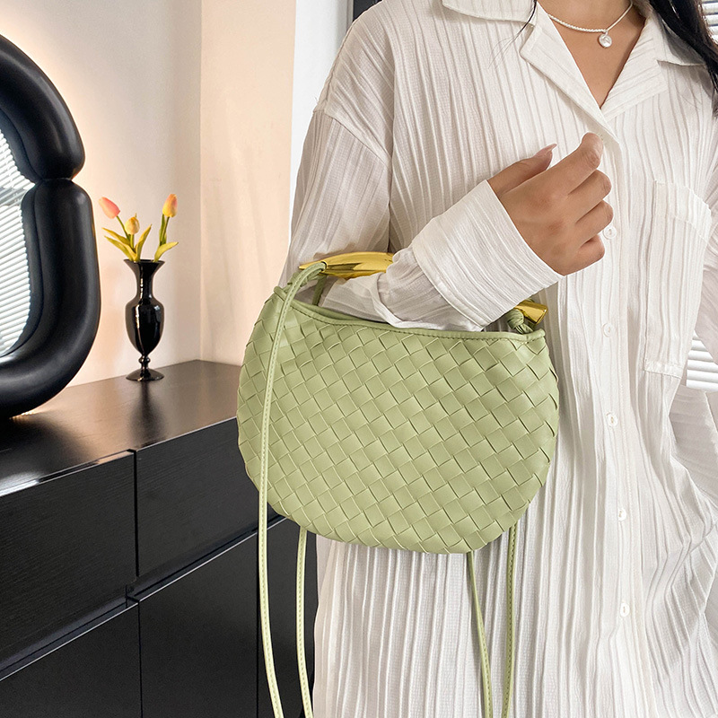 Luxury Brand Designer Bag Niche Sardine Handwoven Bag For Women, Casual Versatile Textured Handbag, Unique Chain Shoulder Crossbody Bag