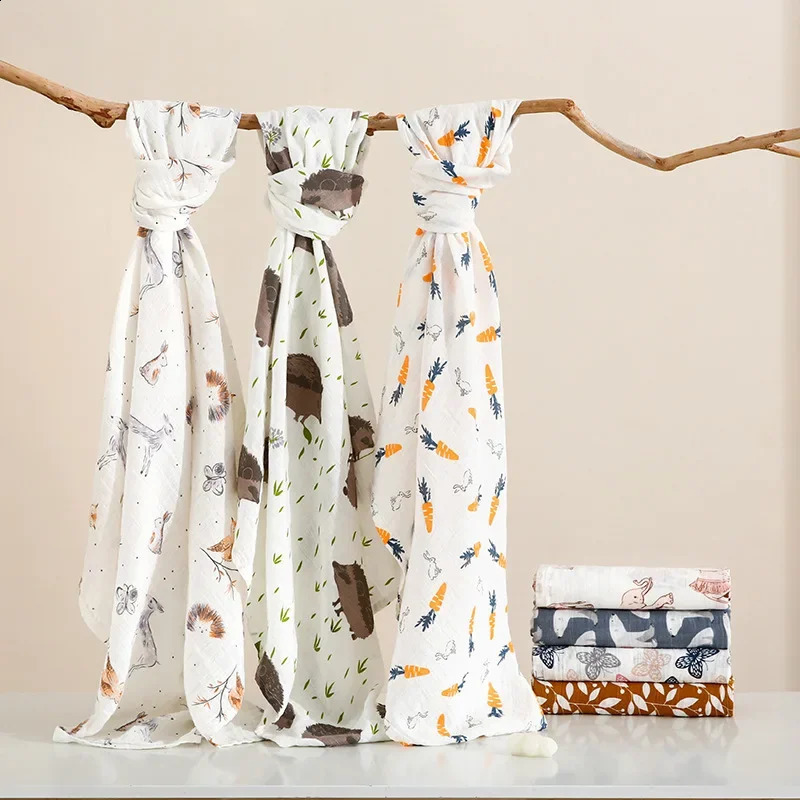 Soft Breathable Cotton Double Layer Baby Towel Blanket born Swaddle Wrap Infant Supplies Comfortable Wrap Blanket 251027
