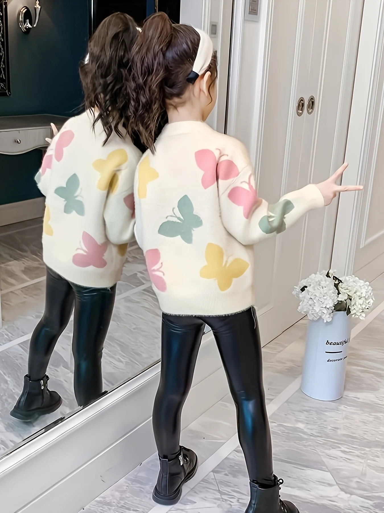 Girls Sweaters Pullovers Autumn and Winter Clothing Kidsrens Clothing Bottoming Shirts Stylish Thickeneded Sweaters for Older Kidsren 251027