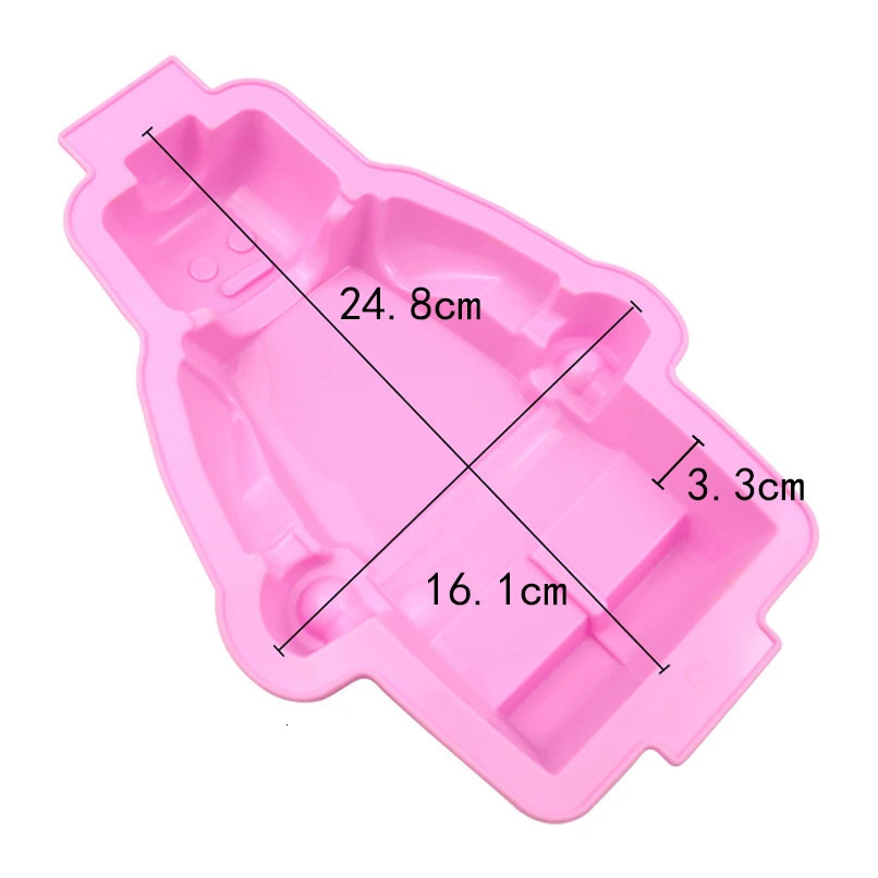 Large Silicone Minifigure Cake Pan Robot Breakable Chocolate Mold DIY Moule Baking Tray For Kids Birthday Party Pastry Accessory 251028