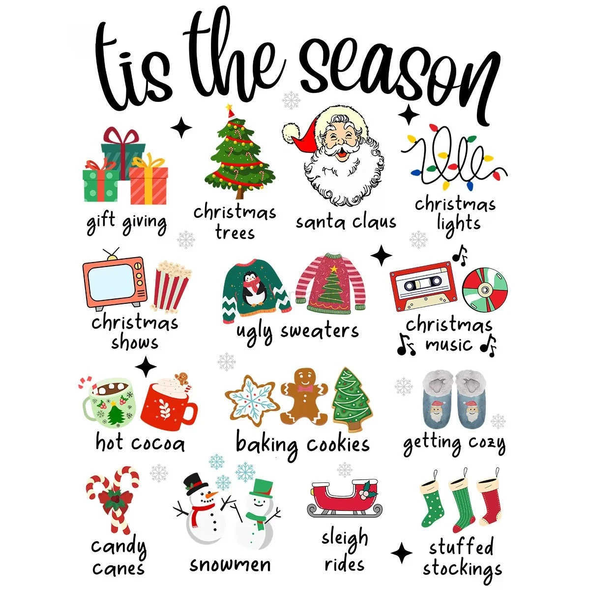 Sanrio Womens Christmas Print Sweatshirt Casual Loose Versatile Long Sleeve Round Neck Sweatshirt for Women Autumn Winter innerwear L251028