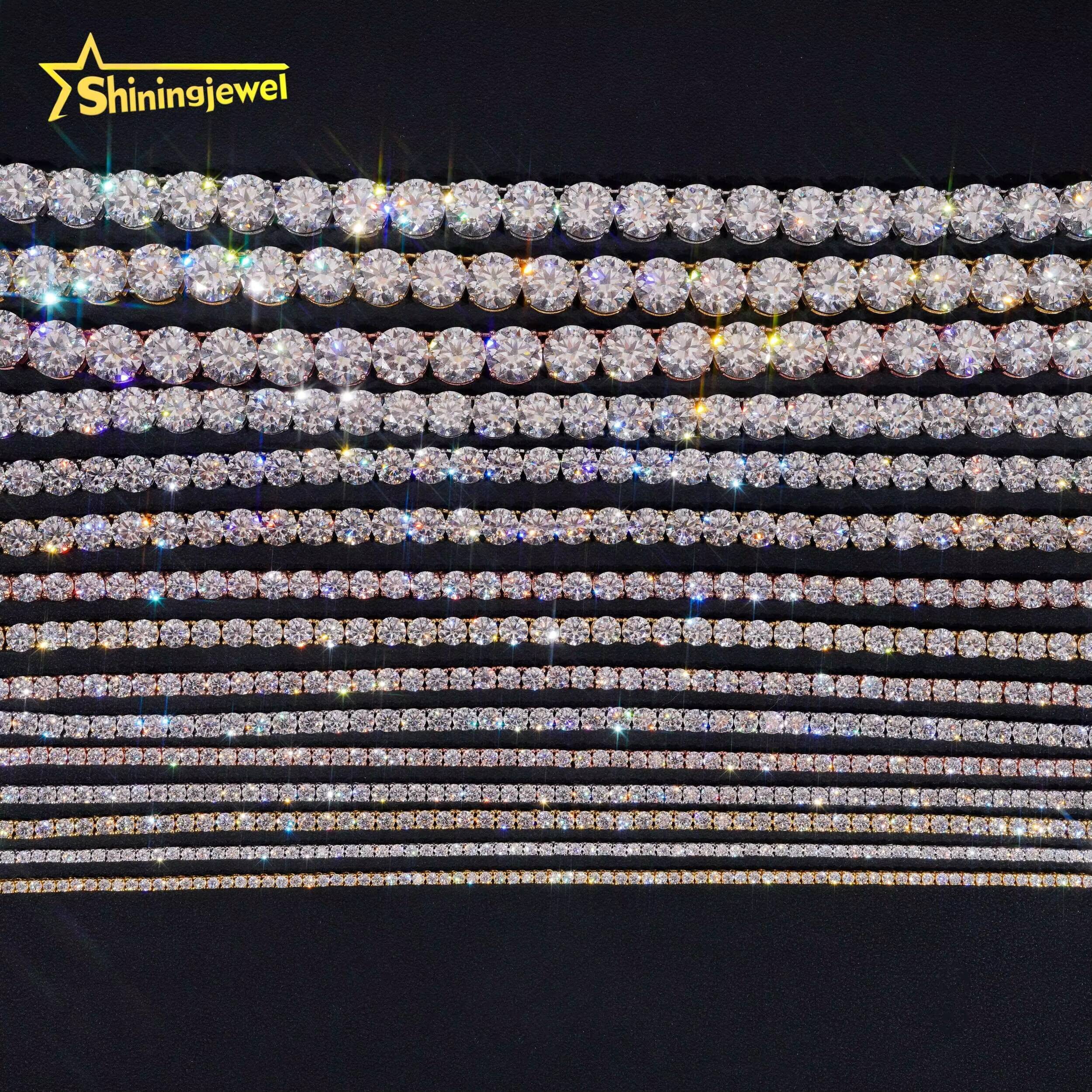 Cheapest Price Bulk in Stock VVS Moissanite Pass Diamonds Test Gold Plated Sterling Silver 925 Tennis Chain Iced Out Jewelry