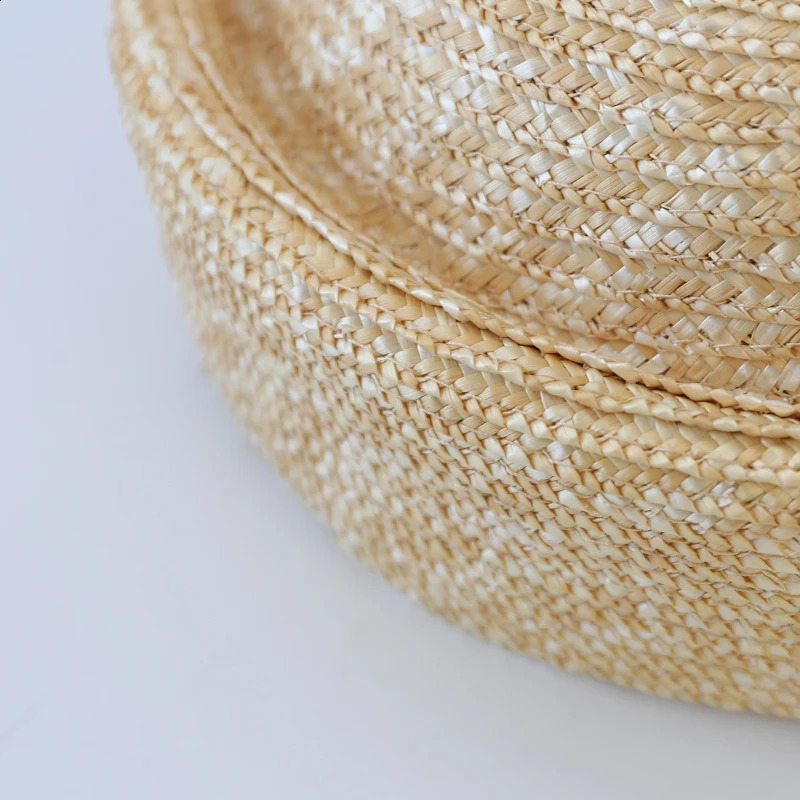 100 Natural round Straw hat for men women japanese summer sailor hat Beach Beret sun pillbox hat 251027ww
