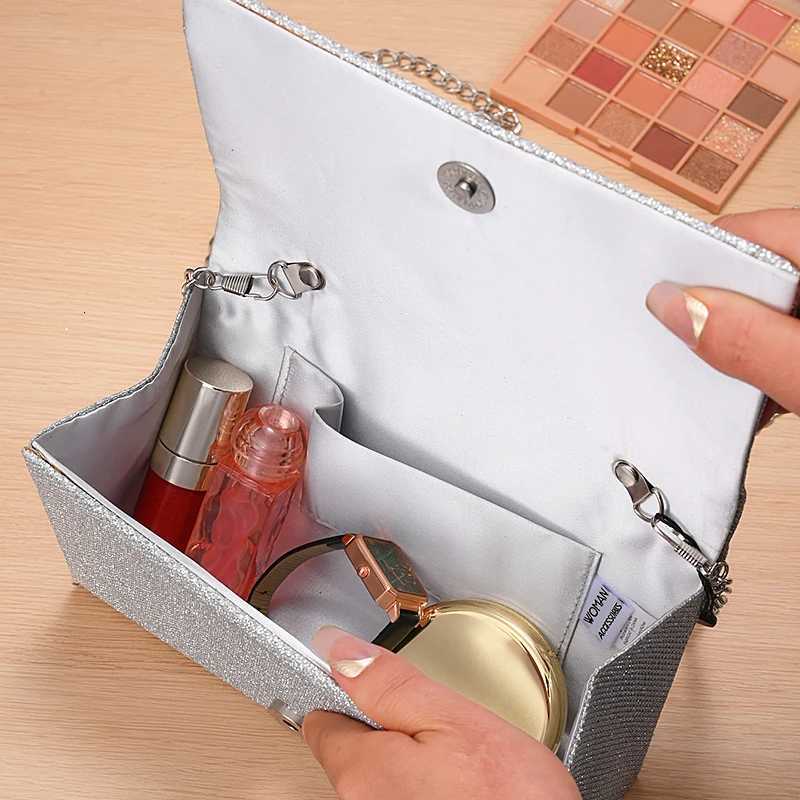 Fashionable ladies dinner hand bag metal chain socialite bag evening dress bag KTV princess bag envelope bag H251027