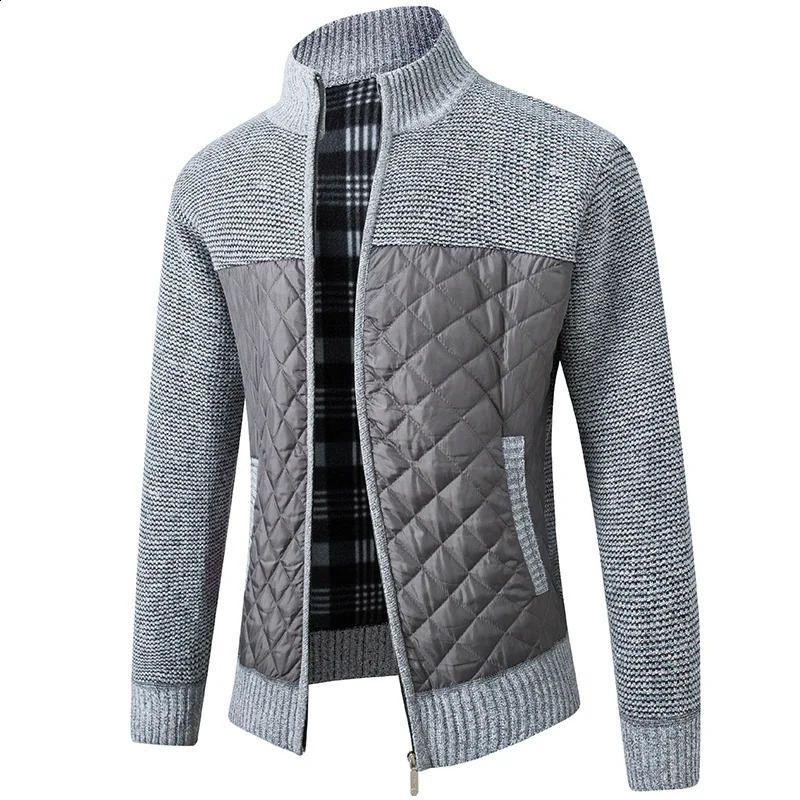Business Casual Knitted Cardigan Coat Men Autumn and Winter Korean Version of Slim Fit Trendy Sweater Jacket Mens Knitwear Tops 251017