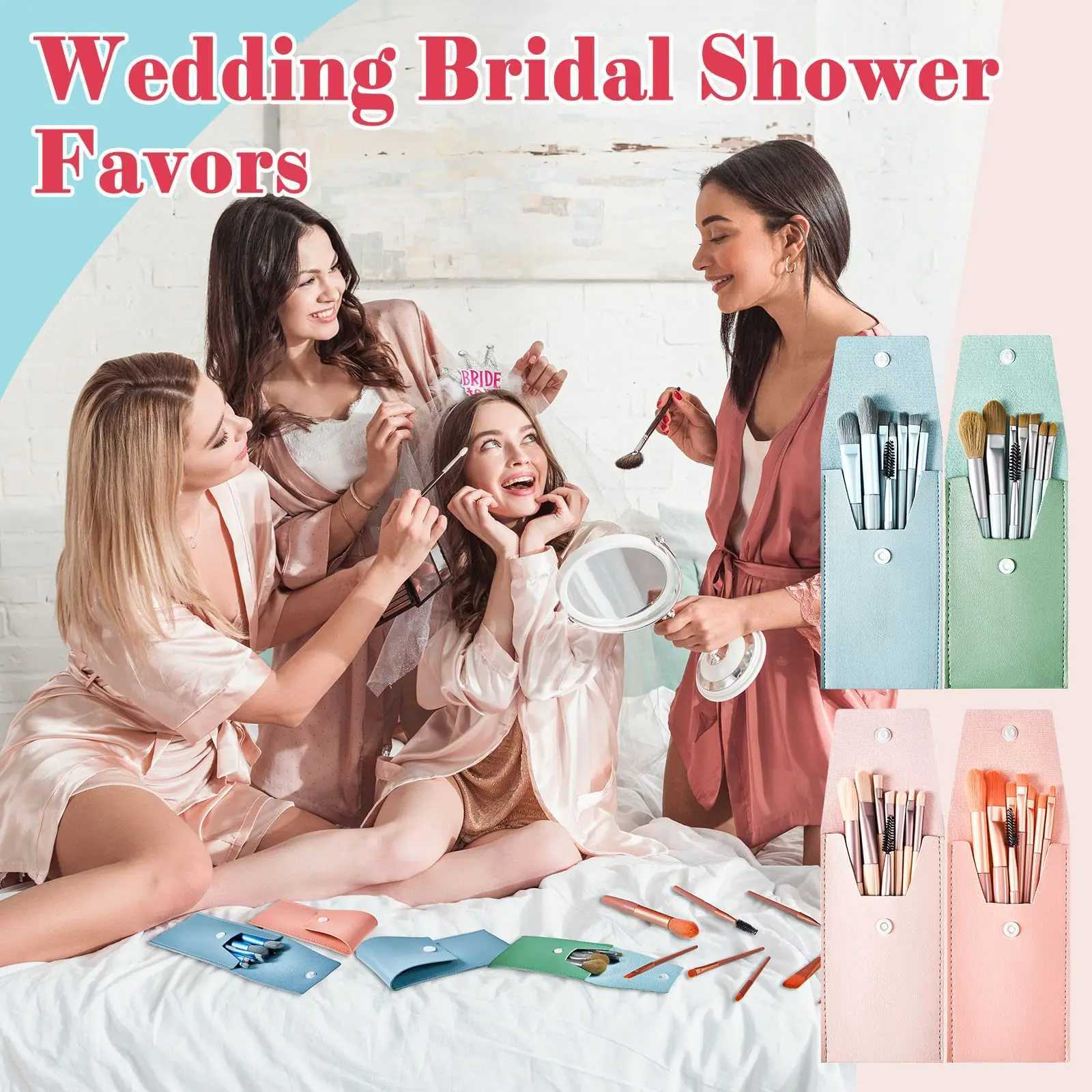 8PCS Travel Makeup Brush Set Brushes Bag Bridesmaid Foundation Brush for Wedding Bridal Shower Favors Bachelorette Party Gift J251117
