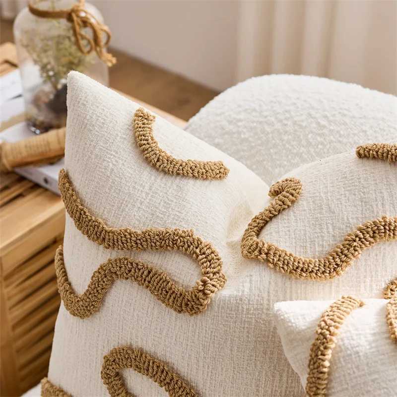Pillow Case Bowknot Stripe Throw Cover Bay Window Waist Cushion Cover Light Luxury Decor Home Decoration case 30x5045x45CM C251028