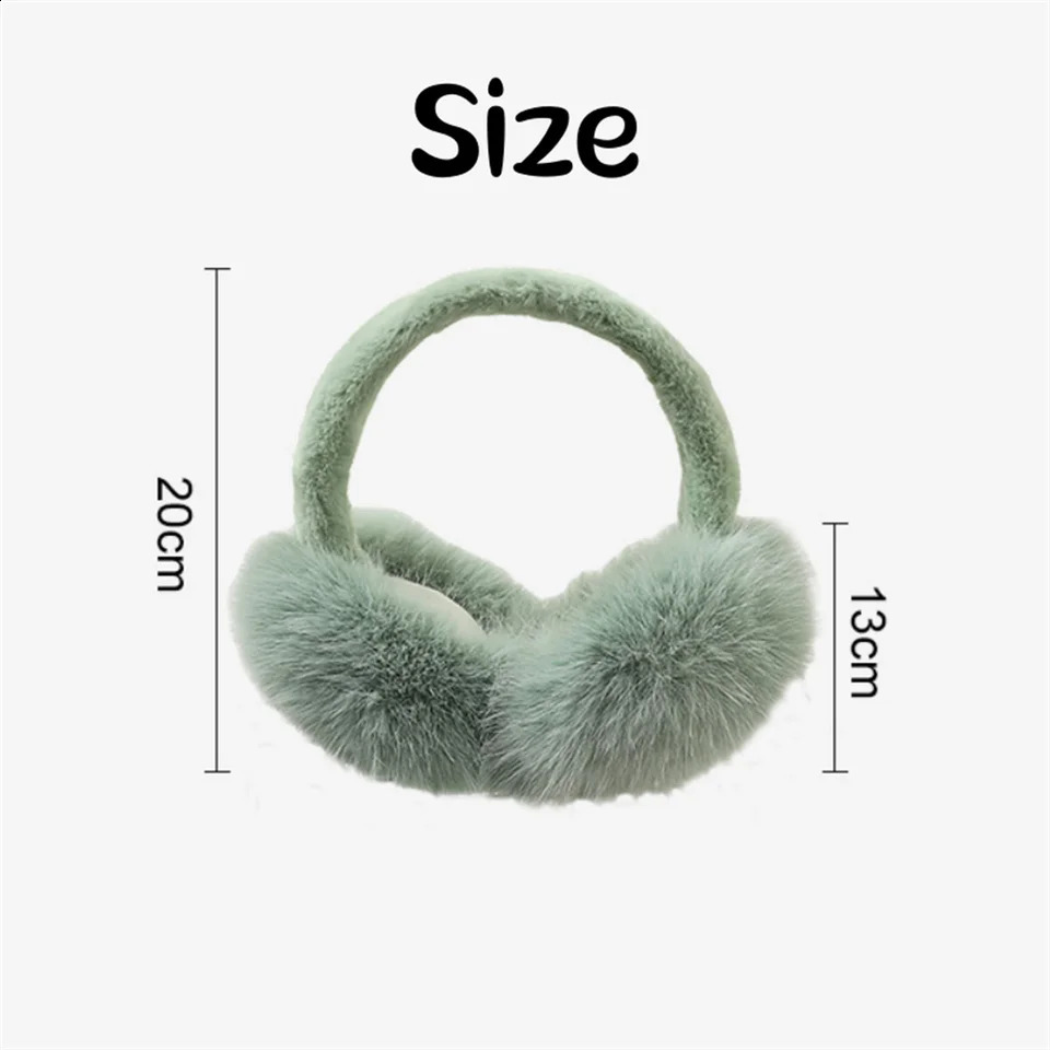 Cute Plush Headphones Style Earmuffs Women Winter Warm Soft Ear Covers Fluffy Outdoor Hair Band Solid Fur Fashion Unisex Earflap 251027