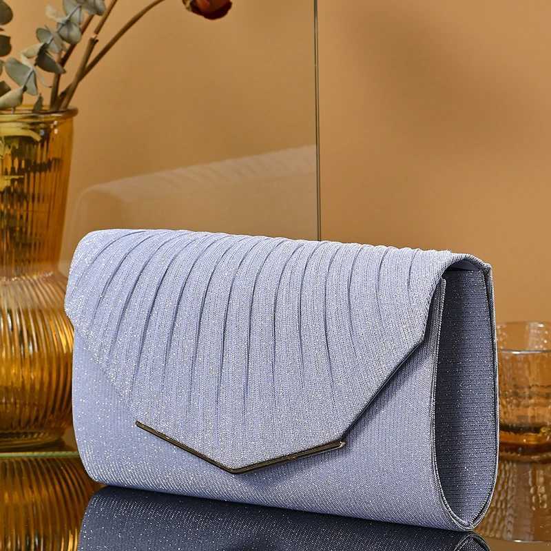 Elegant Womens Wedding Clutch Bag Fashion Handtasche Frau with Glitter Chain Glitter Envelope Evening Bag for Party H251027