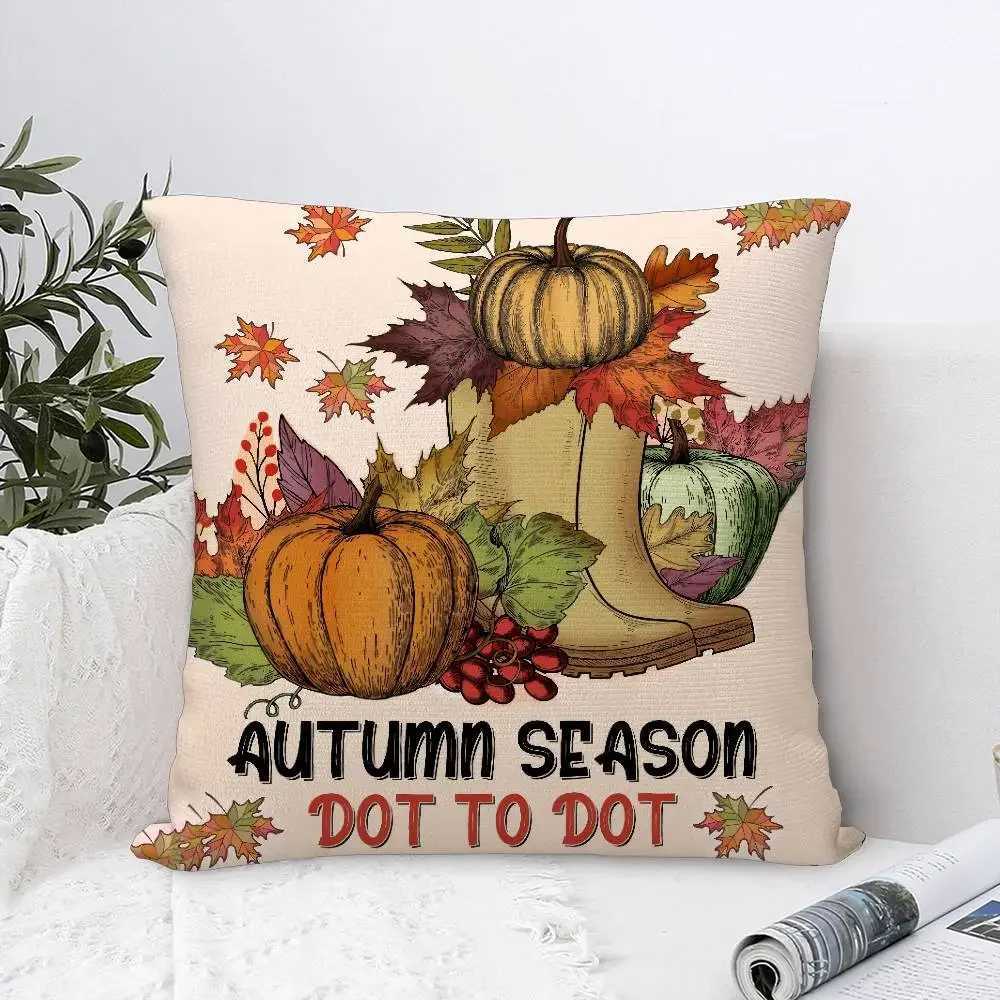Pillow Case Pumpkin decorative Case Sofa Decorative Home Print Plush Square Throw Decor Cover iving room bedroom 60x60cm C251028