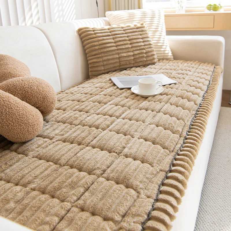 Corduroy Sofa Cushion NonSlip Thickened Living Room Sofa Decorative Cover Cloth Warm Dust Soft Velvet Backrest Armrest Towels C251028