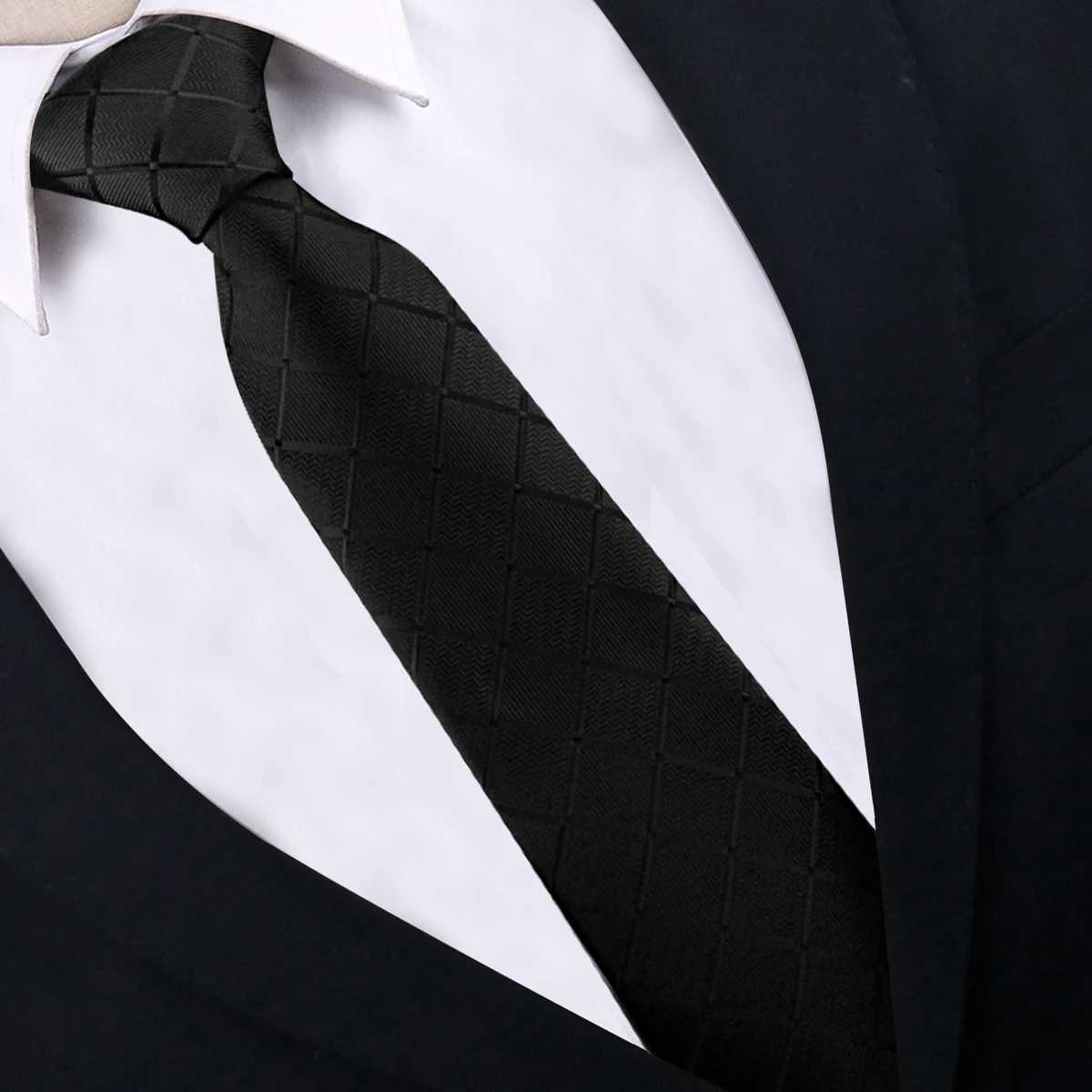 Plaid Tie Man Solid Check 8CM Necktie Plaid Luxury Groom Groomsman Wedding Tie Business Suit Jacquard Woven Classic Gravata GiftW251028