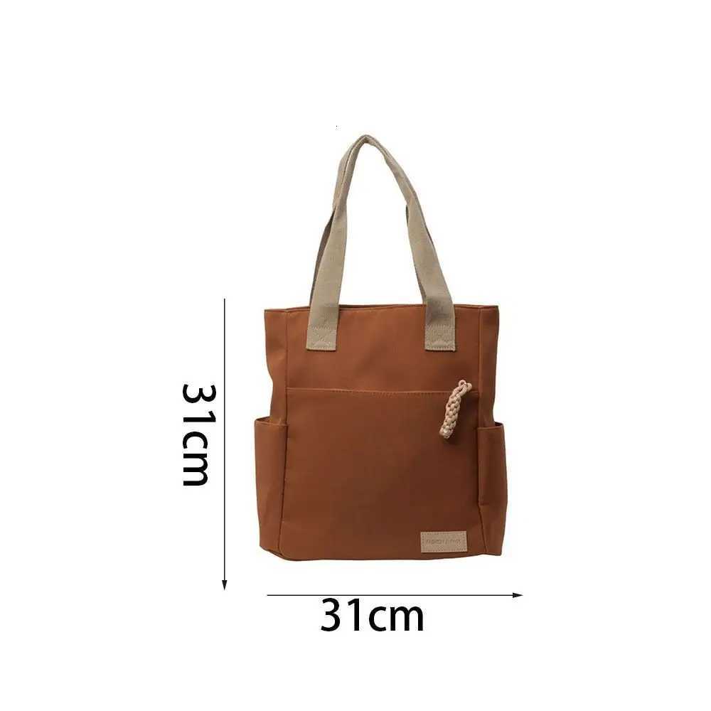 Large Capacity Lightweight Canvas Bag New Waterproof Solid Color Tote Bags Canvas Handbag Shoulder Bag for Work School TravelW251028