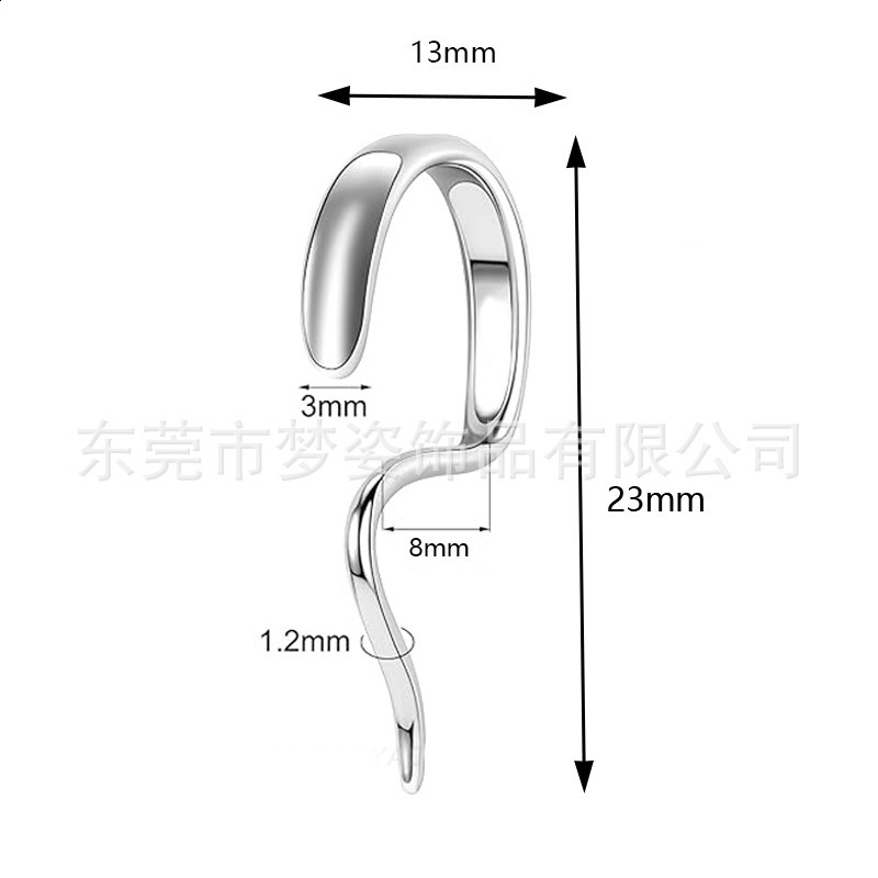 ZS 1PC 16G 925 Sterling Lower Lip Studs Gold Color Labret Talon Lip Rings for Women Men Unique n Lip Piercing Body Jewelry 250617