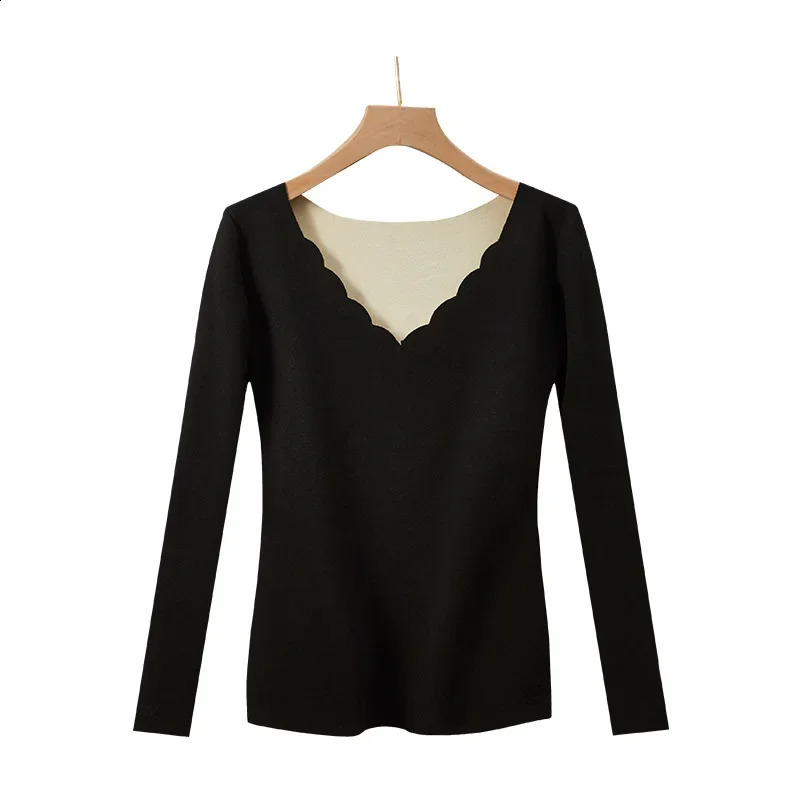 Winter Womens Thermal Underwear Plus Velvet Warm Thermo Lingerie Crop Top Long Thermal Shirt Women 251027