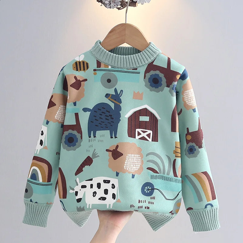 Boys and Girls Sweaters Thickened AutumnWinter Fashionable Childrens Knitted Sweaters Girls and Boys Tops 251027