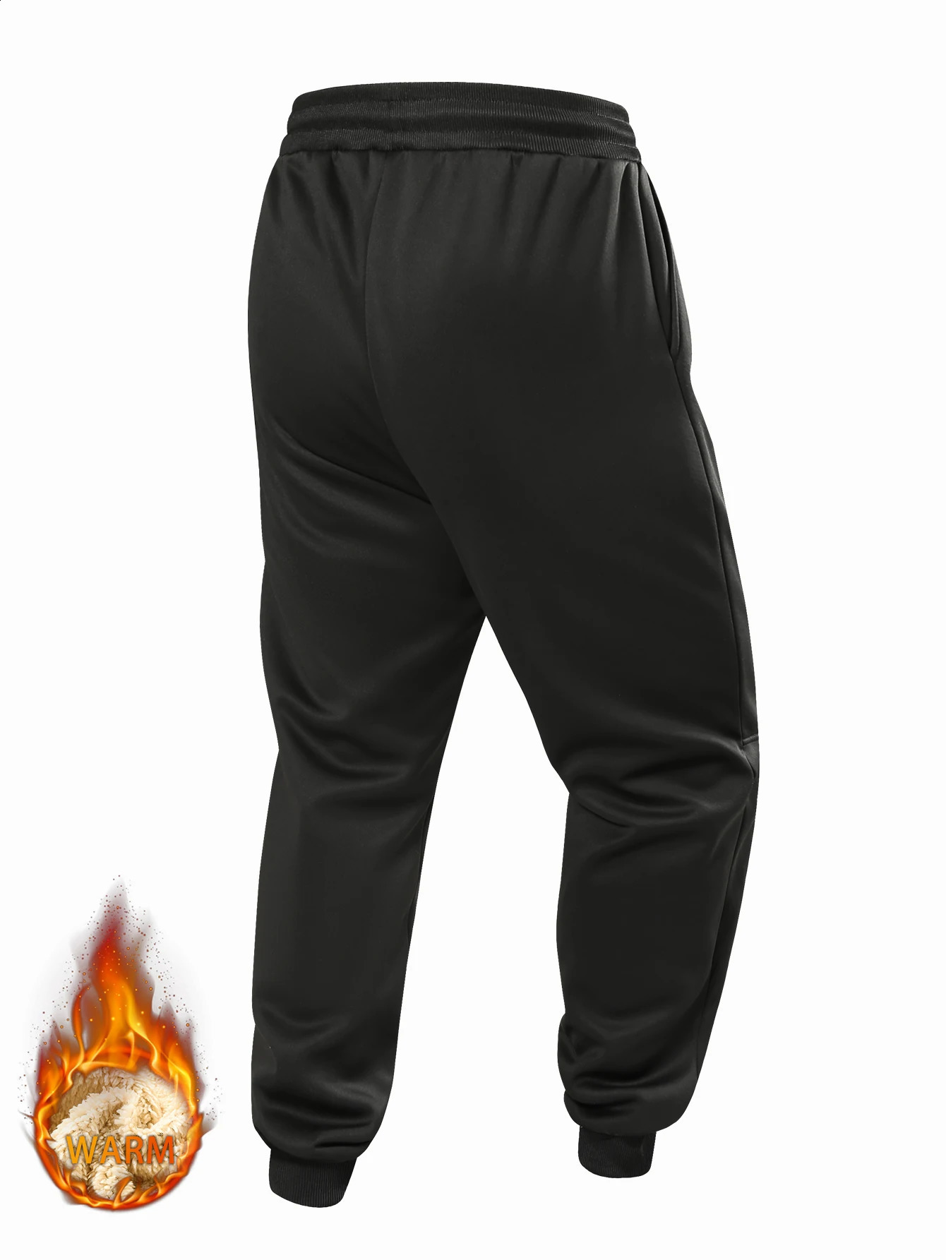 Pants for men in autumn and winter thickened with fleece outerwear casual pants warm lamb wool sports sweatpants 251027
