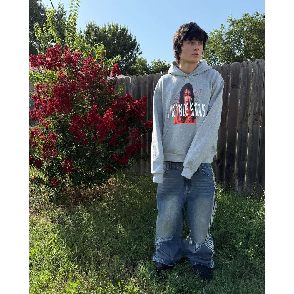 Simple Autumn Fashion Character Letter Print Pattern Unisex Street Hoodie