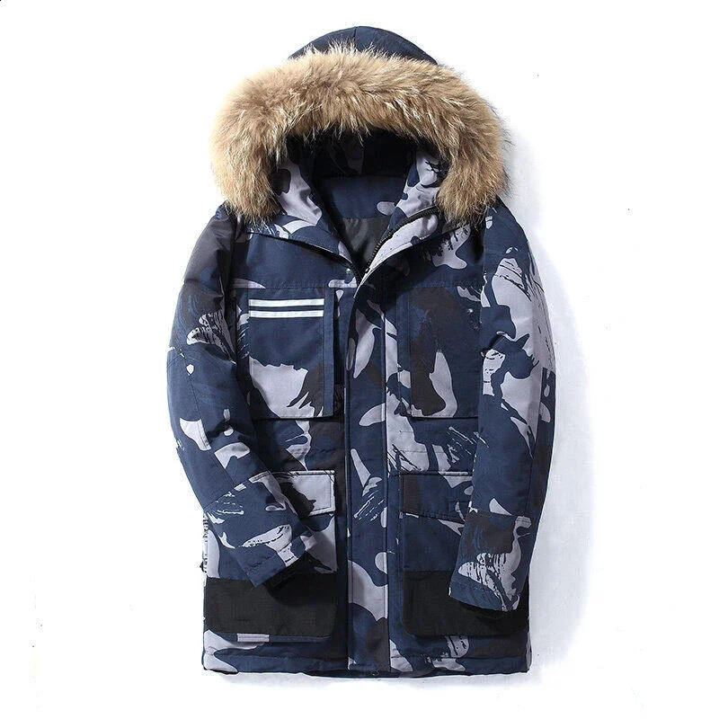 Casual Warm Fashion Coat Big Goose Mens Down Jacket in Winter Korean Version Youth Long Thick Winter Clothing Daily Coat jacket 251027