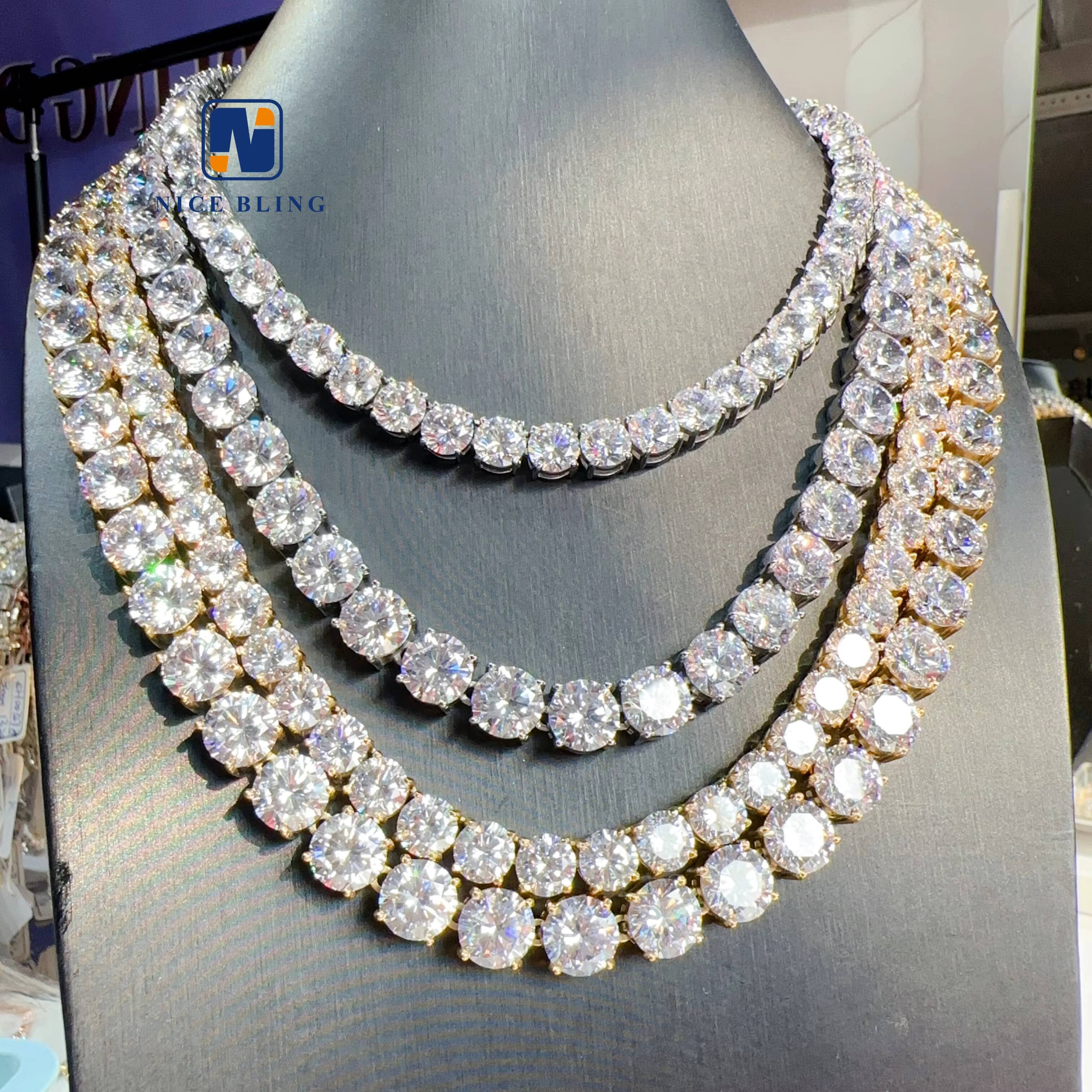 Wholesale Price 316L Stainless Steel Tennis Chain 8mm 10mm 5a Cz Diamond Tennis Necklace and Bracelets for Men and Women