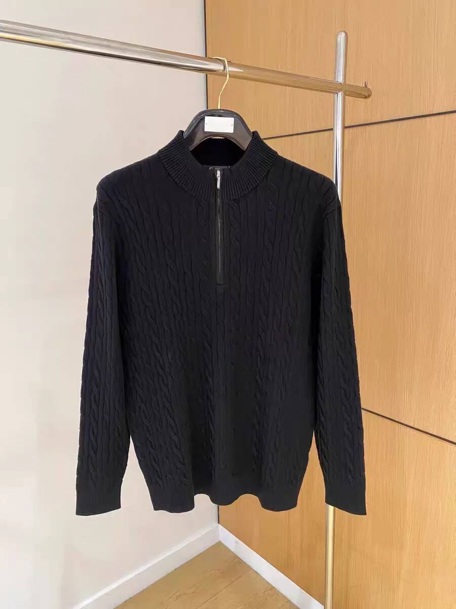 LP Old Money Wind Half Zipper Wool Blend Casual Sweater