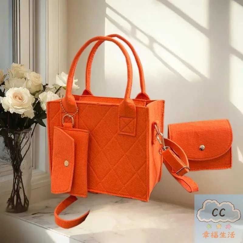 3in1 Leather Bag Set for Women Fashionable Solid Color Shoulder Coin Crossbody HandbagsW251028