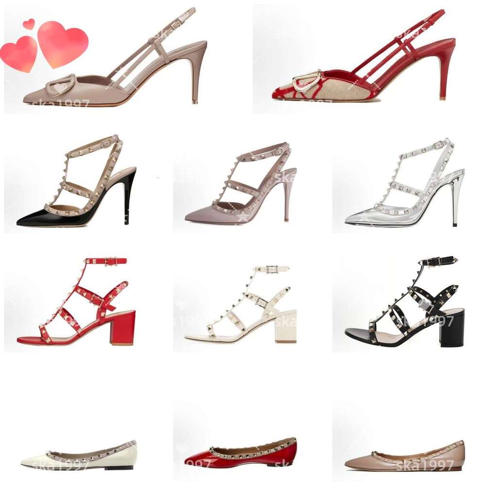 Designer Spikes High Heels Dress Shoes Women Womens Black White Pink Spikes Brand Rivet Brest wedding Pointed 2025