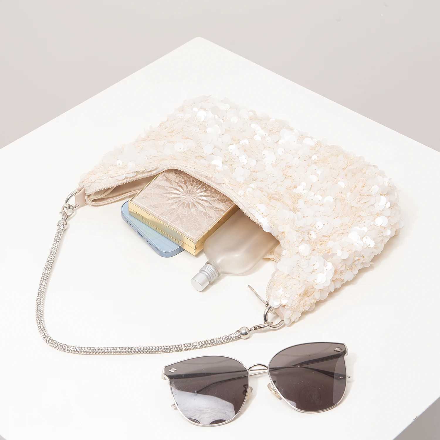 Sequin BagBridal PartyWomen Shoulder BagProm Dresses For WomenProm Accessories Bag For Women ElegantWedding ItemsW251028