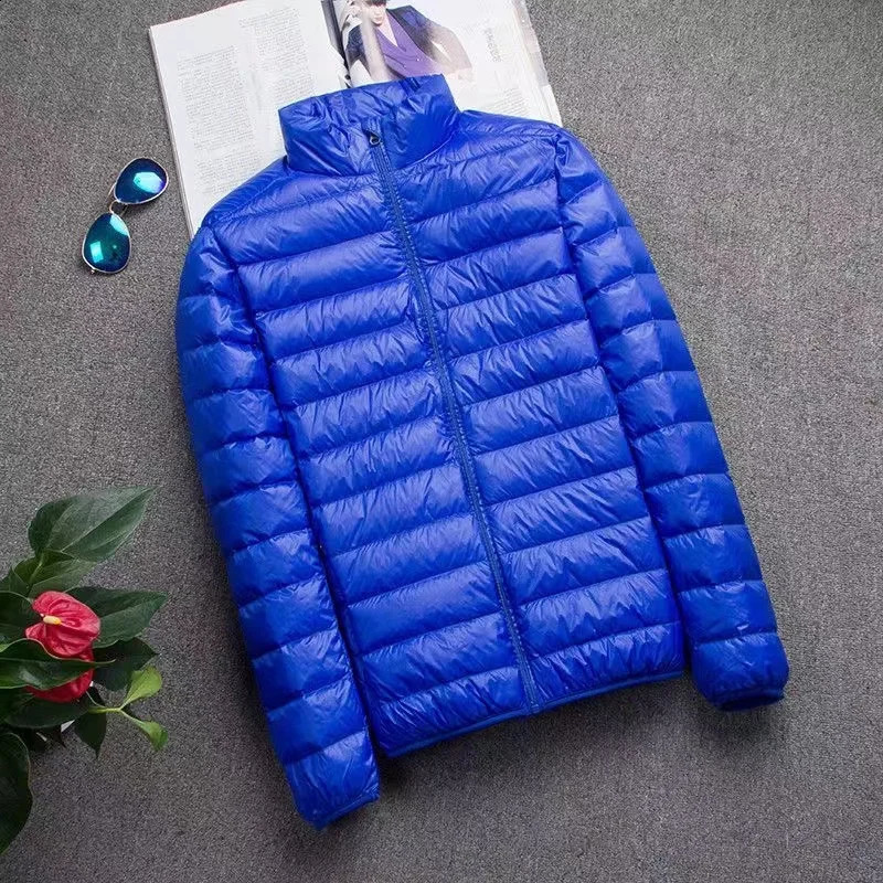 010 Mens Winter Jacket Ultra Light Duck Down Jackets Portable Hooded Puffer Feather Thin Parkas Windproof Outerwear Coat 5XL 251027