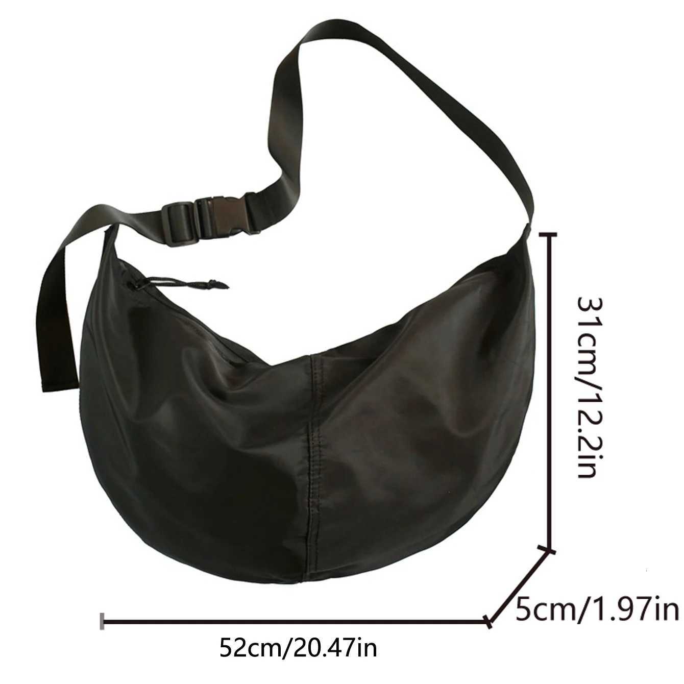 Oxford cloth dumpling bag for women trendy and cool couple lazy style crossbody bag large capacity student class shoulder bagT251028