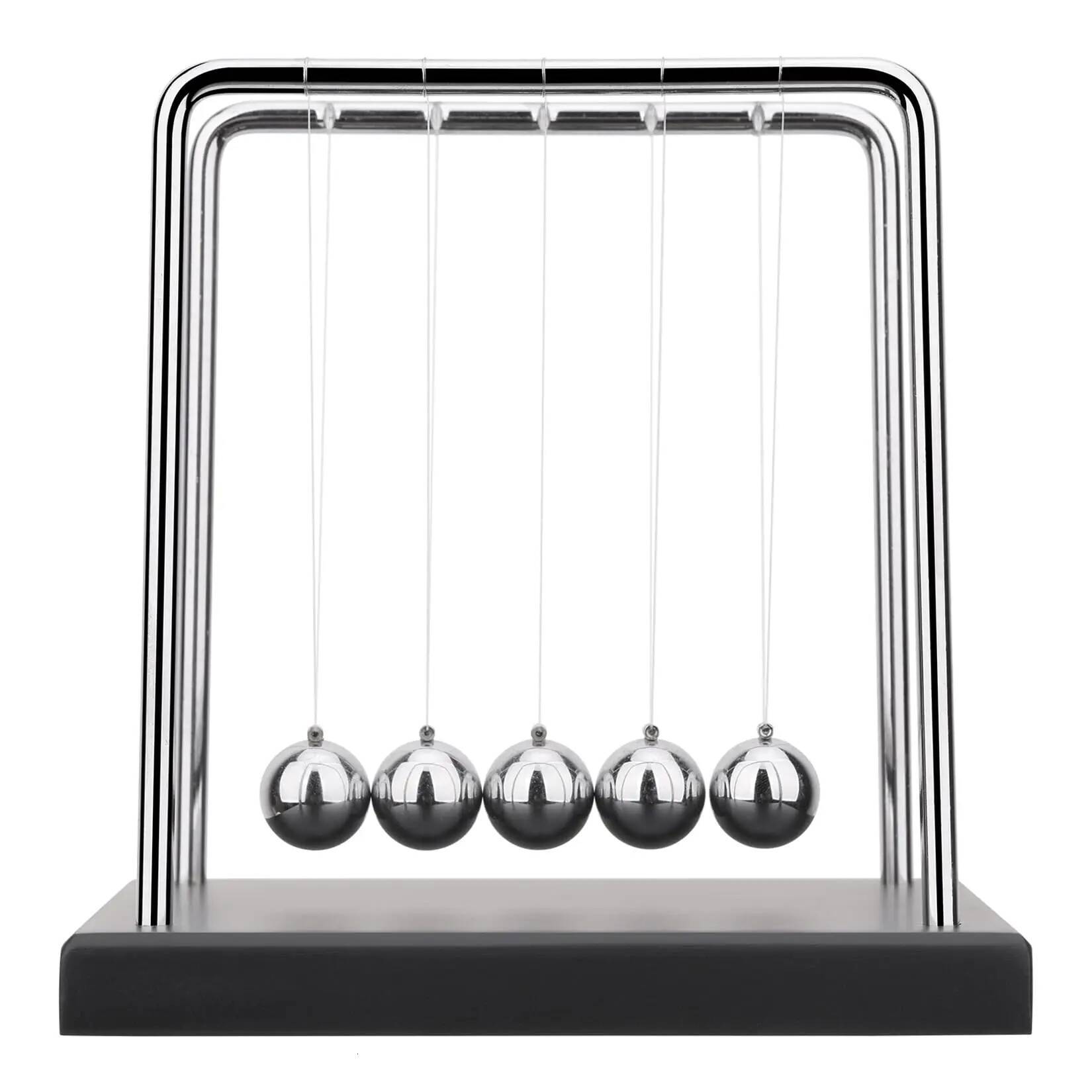 1 PC Newton Cradle Balance Steel Balls Perpetual Motion Collision Ball School Teaching, Physics Science Pendulum Home Decoration ddmydog