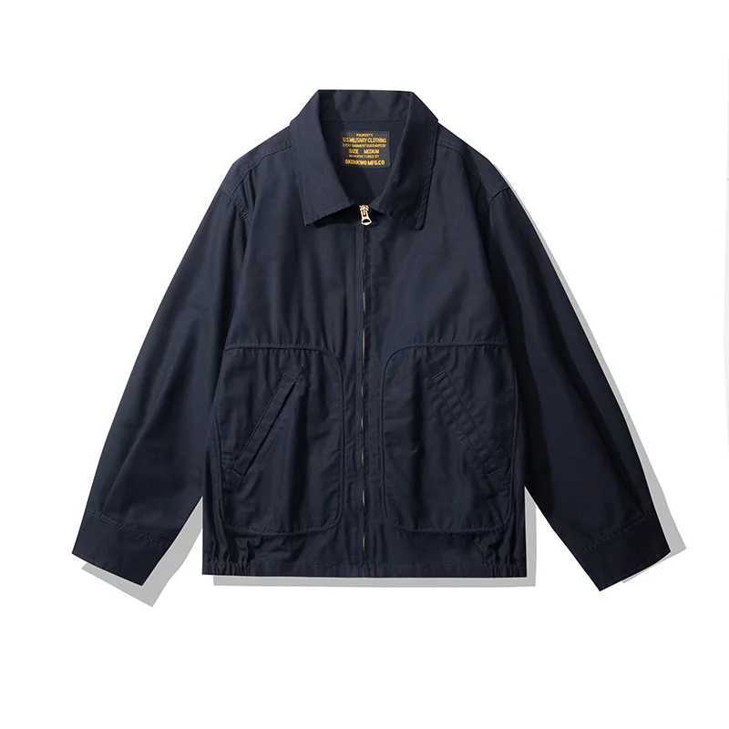 OKONKWO Mens commemorative edition solid color travel jacket TOUR JACKET horizontal Suga denim jacket J251028
