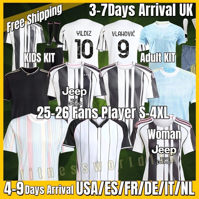 2025 2026 Official Juve Football Shirts Featuring Stars soccer jerseys Like Dybala Morata Bernardeschi Available from XS up to 4XL