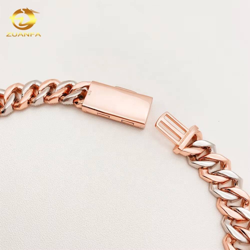 20mm Pass Diamond Tester Luxury VVS Moissanite Diamond 925 Sterling Silver Iced Out Cuban Link Chain