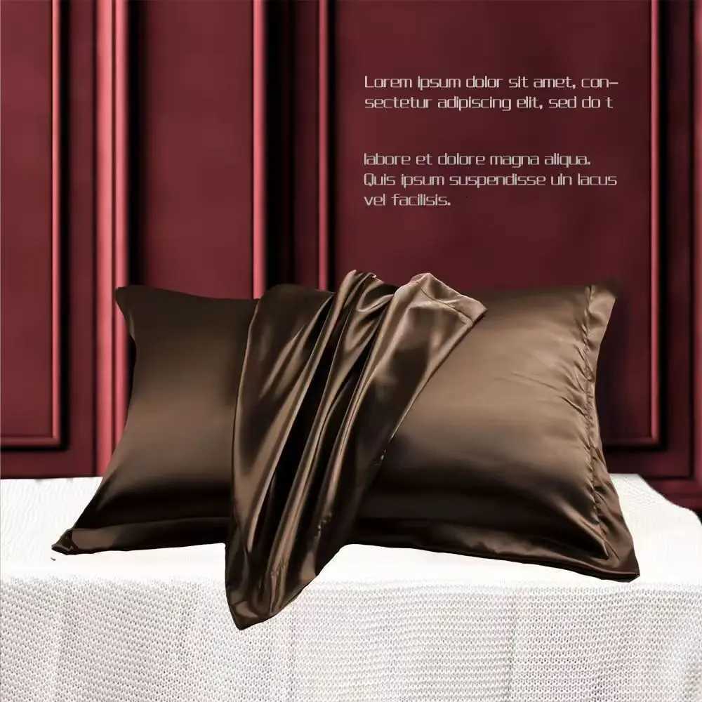 Pillow Case 2pcs Lot Natural Silk case High Quty Comfortable Solid Color Bedding Cover 48X74cm Envelope cover C251028